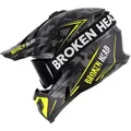 Broken Head Crosshelm Squadron Gelb + MX-Brille Struggler Schwarz