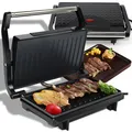 Kontaktgrill Elektrogrill Elektrischer Grillplatte Sandwichmaker Tischgrill Reto