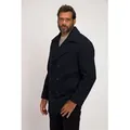 JP1880 Funktionsjacke Caban wasserabweisender Wollmix Knopfleiste blau 7XL