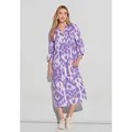 STREET ONE Maxikleid aus Leinen lila 38