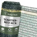 HaGa Schattiernetz 3m Breite mit 60% Schattierwirkung – Hitzeschutz & Sonnenschutz für Pflanzen – Balkon Sichtschutz & Terrassen Sonnensegel – Wetterfest & Temperaturbeständig (Meterware)