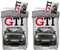 VW Golf 1 GTI Legende Partner-Bettwäsche-Set 2 Personen 135x200 80x80 Baumwolle