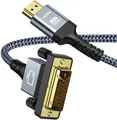SNOWKIDS HDMI auf DVI Adapter Kabel 1.8m, Adapterkabel 1080P Highspeed Full HD