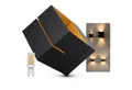 SSC-LUXon LED Wandleuchte Wandleuchte KOURA schwarz gold Up Down inkl. G9 LED warmweiß, Warmweiß