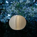 LED Solar Lampion Party Balkon Terrasse Garten Deko Laterne Sensor weiß (40cm Lampion)