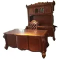 JVmoebel Schreibtisch Tisch Büro Office Antik Stil Barock Rokoko Barock Tische Braun, Made in Europa braun