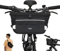 Bikepacking-Tas Schwarz - 2 in 1 Fietstas & Schoudertas - Bikepacking-Rucksack für Vorne mit Reflexion - Wasserabweisend