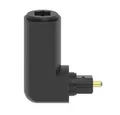 Hama ODT-Adapter, Toslink-Stecker - Toslink-Kupplung, vergoldet, 90° Audio- & Video-Kabel