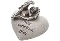 Annastore Gartenfigur Besinnliche Grabdeko zur Erinnerung - Grabschmuck, (Grabfigur, Friedhof Deko), frostfest und witterungsbeständig