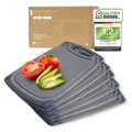 Exitoso Frühstücksbrettchen Kunststoff 6er Set BPA-frei anthrazit Schneidebrett