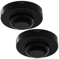 Präsenzmelder 360° Außen IP65 Bewegungsmelder schwarz Aufputz PIR-Sensor 2er-Set