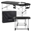 HABYS Nadia Mobile Massageliege Klappbar aus Aluminium mit 2 Zonen - Massageliegen 185 × 60 cm - Massage Table mit Belastbarkeit bis 250 kg - Massage Liege mit Zubehör und Transporttasche