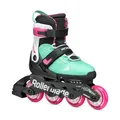 Rollerblade MICROBLADE XT, Inline-Skates für Mädchen, Fitness Inliner, Schwarz/Meeresgrün, 33-36.5