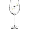 Leonardo Presente Wein-Glas Zu Vino sag ich nie No, 1 Stück, spülmaschinenfester Wein-Kelch, Weisswein-Kelch mit Motiv und Schriftzug, 460 ml, 044515