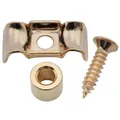 Musiclily Pro 16mm Vintage Schmetterlings-Form Stahl Saitenniederhalter String Guide für Strat E-Gitarre und Bass, Gold