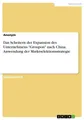 Das Scheitern der Expansion des Unternehmens \"Groupon\" nach China. Anwendung d