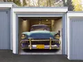 Amischlitten in der Garage - Deko-Effekt-Bild für Tore