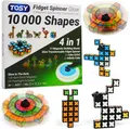 TOSY Magnet Fidget Spinner Glow – 16 Bausteine, 3-in-1: verwandelbarer F