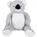 Gustaw Koal Teddybär Groß XXL (weiß und grau, 130cm) - Plüschbär, Kuschelbär XXL Plüschtier, Plüschtier Kuscheltier Teddy Bear