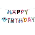 Happy Birthday Monster Girlande Hängedeko für Kinder Geburtstag Dekoration