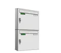 AL Briefkastensysteme Wandbriefkasten 2 Fach Basic Briefkasten A4 RAL Farbe 9016 Verkehrs Weiss wetterfest