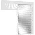 Weide Horizontale Lamellenwand für Weide Pergola 0,93m in Weiß aus Aluminium