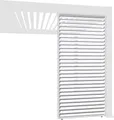 Horizontale Lamellenwand für Pergola | aus Aluminium | 3 Maße | Weiß