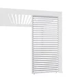 Weide Horizontale Lamellenwand Paneel Zubehör für Weide Pergola | Aluminium | Anthrazit, Weiß, Holzoptik | 3 Breiten | Flexibler Sichtschutz und optimale Luftzirkulation (Weiß, 93 cm)