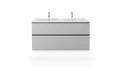 Duravit ME by Starck Möbel-Doppelwaschtisch, 2 Hahnlöcher, 2 Becken, mit