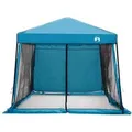 vidaXL Camping-Zelt-Set mit Dach 2 Stk Blau Taffeta und Stoff 3337170