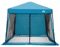 vidaXL Camping-Zelt-Set mit Dach 2 pcs Blau Taffeta und Stoff