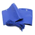 Wiltec Anhängerplane Flachplane inkl. Planenseil 207,5 x 114 x 5 cm, wasserfeste und Winddichte Schutzplane, Abdeckplane aus PVC