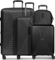 REDOLZ Essentials 14 Trolley Set 4-teilig ( S Exp. + Beauty Case ) Black Metallic schwarz 54cm