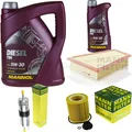 Motor-Öl 6L MANNOL Diesel TDI 5W-30+MANN-FILTER Filterpaket für BMW 5er F10 520i