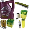 MANN-FILTER Inspektionspaket MANNOL 5L Diesel TDI 5W-30 für BMW 3er 316i