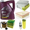 MANN-FILTER Inspektionspaket MANNOL 5L Diesel TDI 5W-30 für BMW 5er 520i