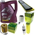 MANN-FILTER Inspektionspaket MANNOL 5L Diesel TDI 5W-30 für BMW 1er 116i 118i
