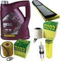 MANN-FILTER Inspektionspaket MANNOL 5L Diesel TDI 5W-30 für BMW 3er 316i