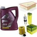 Motor-Öl 5L MANNOL Diesel TDI 5W-30+MANN-FILTER Filterpaket für BMW 5er F10 520i