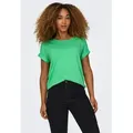 ONLY T-Shirt ONLMOSTER – Kurzarmshirt mit Aufschlag und klassischem Look Viskosemischung, regular fit grün XS (34)