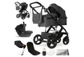 bergsteiger Kombi-Kinderwagen Nizza 3 in 1 Kinderwagen, Auto-Babyschale & Isofix Station optional