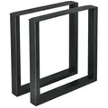 en.casa Untergestell, »Makers« für Esstisch 70 x 72 cm Stahl Schwarz schwarz 70 cm x 72 cm