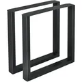 Esstischgestell Makers 2er-Set 70x72 cm Stahl Schwarz [en.casa]