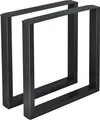 Esstischgestell 'Makers' 2er-Set 70 x 72 cm Stahl Schwarz