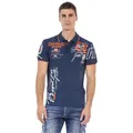 Cipo & Baxx Poloshirt mit markantem Print blau M (50)