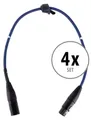 4x Set professionelle DMX Kabel mit 0,5m Länge zur Verkabelung von Lichtsetups