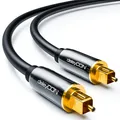 3m Toslink Audio Kabel Optisches Audiokabel Metallstecker LWL SPDIF Digital 5mm