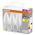Osram Star Filament-Lampe für E14-Sockel, mattes Glas,Warmweiß (2700K), 806 Lumen, Ersatz für herkömmliche 60W-Leuchtmittel, nicht dimmbar, 3-er Pack