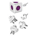 Allocacoc 1801/DERW PowerCube ReWirable Travel Plugs mit DE Kabel, Reiseadapter und 5X Verteiler, 230V Schuko