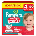 Pampers Baby-Dry Pants Größe 4, 180 Stück, 9kg-15kg, 360° auslaufsichere Passform für Tag und Nacht